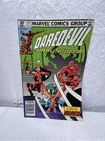 Front cover of Marvel Comics Daredevil #174 comic book featuring Elektra and The Gladiator on cover with price 50 cents