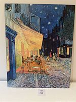 Print image of the Cafe Terrace at Night artwork showing the illuminated cafe scene under a starry sky