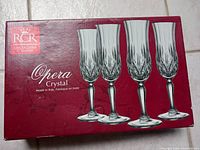 Box showing RCR Opera Crystal branding, made in Italy.