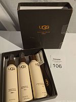 Closed box containing UGG Sheepskin Care Kit components