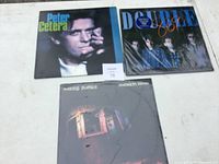 Front covers of three used vinyl record albums by Peter Cetera, Double Six, and Waxing Poetics.