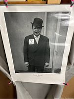Full view of the poster showing Babe Ruth in suit and bowler hat with 'Voted for Al Smith' badge