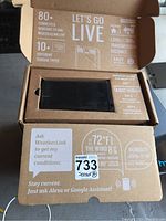WeatherLink Live module inside original cardboard packaging showing "Let's Go Live" marketing text