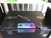 Sealed black Valve Index box with holographic contents label and taped seams