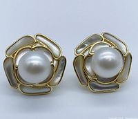 Front view of both earrings laying flat