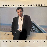 Front album cover showing Bruce Springsteen leaning on a car, title and artist name visible.