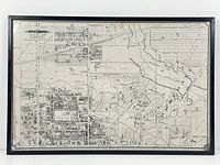 Full view of framed City of Toronto St Paul's Ward (Yorkville) map from 1884, showing city block layouts and property boundaries.