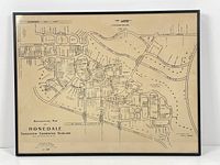 Full view of the framed residential map of Rosedale showing street and property layouts.