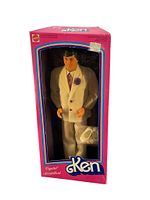 Front view of Cristal Ken doll in original box with full outfit and shoes.