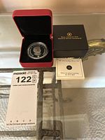 2007 $30 sterling silver coin displayed in red fitted case with black Royal Canadian Mint box and pamphlet.
