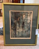 Full view of the framed print showing the artwork, mat, and frame.