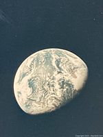 Close-up of Earth against black space background