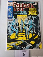 Front cover of Fantastic Four #87 comic book showing characters and title
