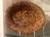 Mottled brown oval spatterware platter