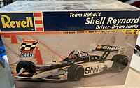 Box front of the Revell Team Rahal Shell Reynard Brian Herta model kit showing the assembled 1:25 scale car illustration.