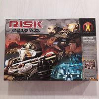 Risk 2210 A.D. game box cover with sci-fi art and Avalon Hill branding