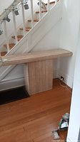 Front view of console table