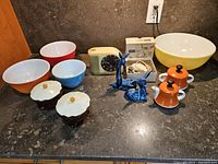 Full view of all 12 items on counter for display and condition overview