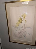 Framed Salvador Dali lithograph "Venus" full view