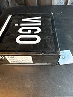 Box with VIGO branding, indicating original packaging for faucet