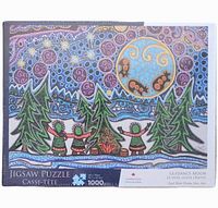 Front view of sealed puzzle box showing artwork and details including piece count and size.