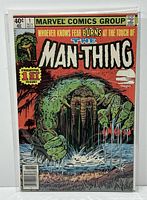 Front cover of Marvel The Man-Thing #1 showing the detailed artwork of the Man-Thing character and comic issue information.