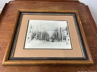 Full frontal view of framed gelatin silver photograph showing entire frame and artwork.