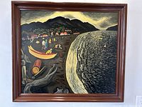 Full frontal view of framed serigraph