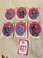 Lot of 6 different 1971-72 O-Pee-Chee Maple Leafs hockey cards