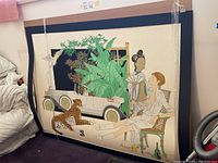 Full view of lithograph laid flat, showing overall composition and condition