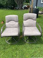 Front view of both chairs side by side showing complete assembly