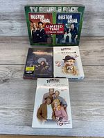 Sealed Boston Legal TV Double Pack with two seasons, Rescue Me Complete Second Season DVD, and two Red Skelton TV Classics DVDs