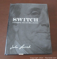 Front cover of the book showing title, subtitle, and author name with a detailed engraving of Benjamin Franklin's face.