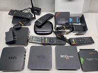 Overview of all Android TV boxes including MXQ series, remotes and some adapters