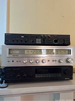 Photo of Sony Video Multi Color Corrector XV-C700 on top of Rotel and Sherwood stereo receivers.