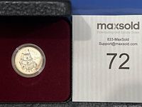 The Canadian 5 cent commemorative coin for the first French-Canadian regiment dated 2000 in protective case with red background and black outer box.