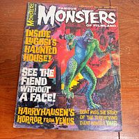 Front cover of 1966 Famous Monsters of Filmland issue #37, shows colorful monster figure with various horror-themed headlines.