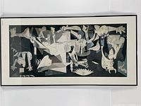 Front view of full framed print showing black frame and overall artwork