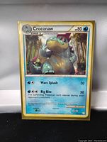 Front photo of the Croconaw Pokemon card showing artwork, attacks, and condition.