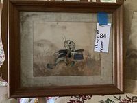 Full view of the framed cel showing Jiminy Cricket and background scene.