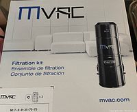 Boxed MVAC Filtration Kit showing brand logo, kit name, and product image.
