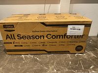 Box of Utopia Bedding All Season Comforter, showing checked color white and size full.