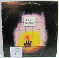 Front cover of Best of Deep Purple LP album showing candle-lit wall art and title.