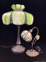 Front view of both lamps against black background