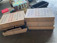 All six volumes of Winston S. Churchill's The Second World War series stacked and laid out, showing wear to dust jackets and edges.