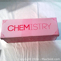 Pink Chemistry branded shoe box with decorative pattern on sides