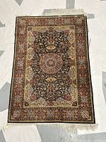 Overhead view of full rug laid flat