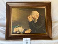 Full view of framed print with reference card