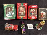 Group shot of all boxed and loose ornaments
