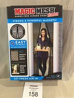 Front of sealed Magic Mesh Deluxe box showing product and features